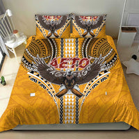 American Samoa Pago Pago Aeto Bedding Set Bald Eagle with Polynesian Art Tattoos LT03 - Polynesian Pride