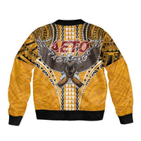 American Samoa Pago Pago Aeto Bomber Jacket Bald Eagle with Polynesian Art Tattoos LT03 - Polynesian Pride