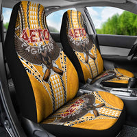 American Samoa Pago Pago Aeto Car Seat Cover Bald Eagle with Polynesian Art Tattoos LT03 - Polynesian Pride