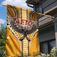 American Samoa Pago Pago Aeto Garden Flag Bald Eagle with Polynesian Art Tattoos LT03 - Polynesian Pride