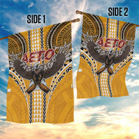 American Samoa Pago Pago Aeto Garden Flag Bald Eagle with Polynesian Art Tattoos LT03 - Polynesian Pride