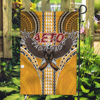 American Samoa Pago Pago Aeto Garden Flag Bald Eagle with Polynesian Art Tattoos LT03 Garden Flag Yellow - Polynesian Pride