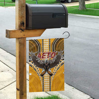 American Samoa Pago Pago Aeto Garden Flag Bald Eagle with Polynesian Art Tattoos LT03 - Polynesian Pride