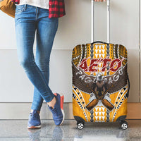 American Samoa Pago Pago Aeto Luggage Cover Bald Eagle with Polynesian Art Tattoos LT03 - Polynesian Pride