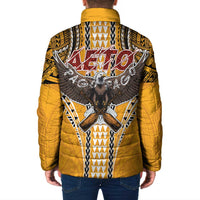 American Samoa Pago Pago Aeto Padded Jacket Bald Eagle with Polynesian Art Tattoos LT03 - Polynesian Pride