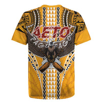 American Samoa Pago Pago Aeto Rugby Jersey Bald Eagle with Polynesian Art Tattoos LT03 - Polynesian Pride