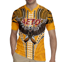 American Samoa Pago Pago Aeto Rugby Jersey Bald Eagle with Polynesian Art Tattoos LT03 - Polynesian Pride