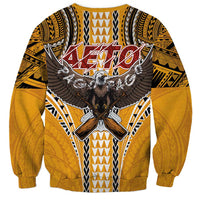 American Samoa Pago Pago Aeto Sweatshirt Bald Eagle with Polynesian Art Tattoos LT03 - Polynesian Pride