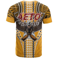 American Samoa Pago Pago Aeto T Shirt Bald Eagle with Polynesian Art Tattoos LT03 - Polynesian Pride