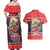 New Zealand Christmas Couples Matching Off Shoulder Maxi Dress and Hawaiian Shirt Santa Catch The Wave Maori Pattern Retro Style LT03 - Polynesian Pride