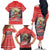 New Zealand Christmas Family Matching Off Shoulder Long Sleeve Dress and Hawaiian Shirt Santa Catch The Wave Maori Pattern Retro Style LT03 - Polynesian Pride