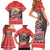 New Zealand Christmas Family Matching Short Sleeve Bodycon Dress and Hawaiian Shirt Santa Catch The Wave Maori Pattern Retro Style LT03 - Polynesian Pride