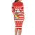 Tonga Christmas Family Matching Long Sleeve Bodycon Dress and Hawaiian Shirt The Santa Coat of Arms with Ngatu and Snow Pattern LT03 - Polynesian Pride