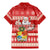 Tonga Christmas Family Matching Mermaid Dress and Hawaiian Shirt The Santa Coat of Arms with Ngatu and Snow Pattern LT03 - Polynesian Pride