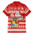 Tonga Christmas Family Matching Puletasi Dress and Hawaiian Shirt The Santa Coat of Arms with Ngatu and Snow Pattern LT03 - Polynesian Pride