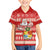 Tonga Christmas Family Matching Short Sleeve Bodycon Dress and Hawaiian Shirt The Santa Coat of Arms with Ngatu and Snow Pattern LT03 Son's Shirt Red - Polynesian Pride