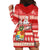 Tonga Christmas Hoodie Dress The Santa Coat of Arms with Ngatu and Snow Pattern LT03 - Polynesian Pride