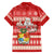 Custom Tonga Christmas Family Matching Long Sleeve Bodycon Dress and Hawaiian Shirt The Santa Coat of Arms with Ngatu and Snow Pattern LT03 - Polynesian Pride