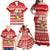 Custom Tonga Christmas Family Matching Off Shoulder Maxi Dress and Hawaiian Shirt The Santa Coat of Arms with Ngatu and Snow Pattern LT03 - Polynesian Pride