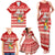 Custom Tonga Christmas Family Matching Tank Maxi Dress and Hawaiian Shirt The Santa Coat of Arms with Ngatu and Snow Pattern LT03 - Polynesian Pride