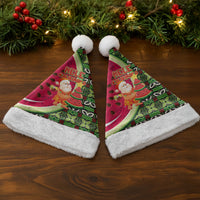 Hawaii Watermelon Mele Kalikimaka Christmas Santa Hat Tribal Pacific Pattern with Tropical Funny Santa Claus LT03 - Polynesian Pride