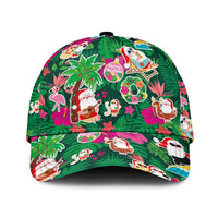 Hawaii Mele Kalikimaka Classic Cap Tropical Plants with Santa Claus