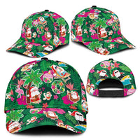 Hawaii Mele Kalikimaka Classic Cap Tropical Plants with Santa Claus