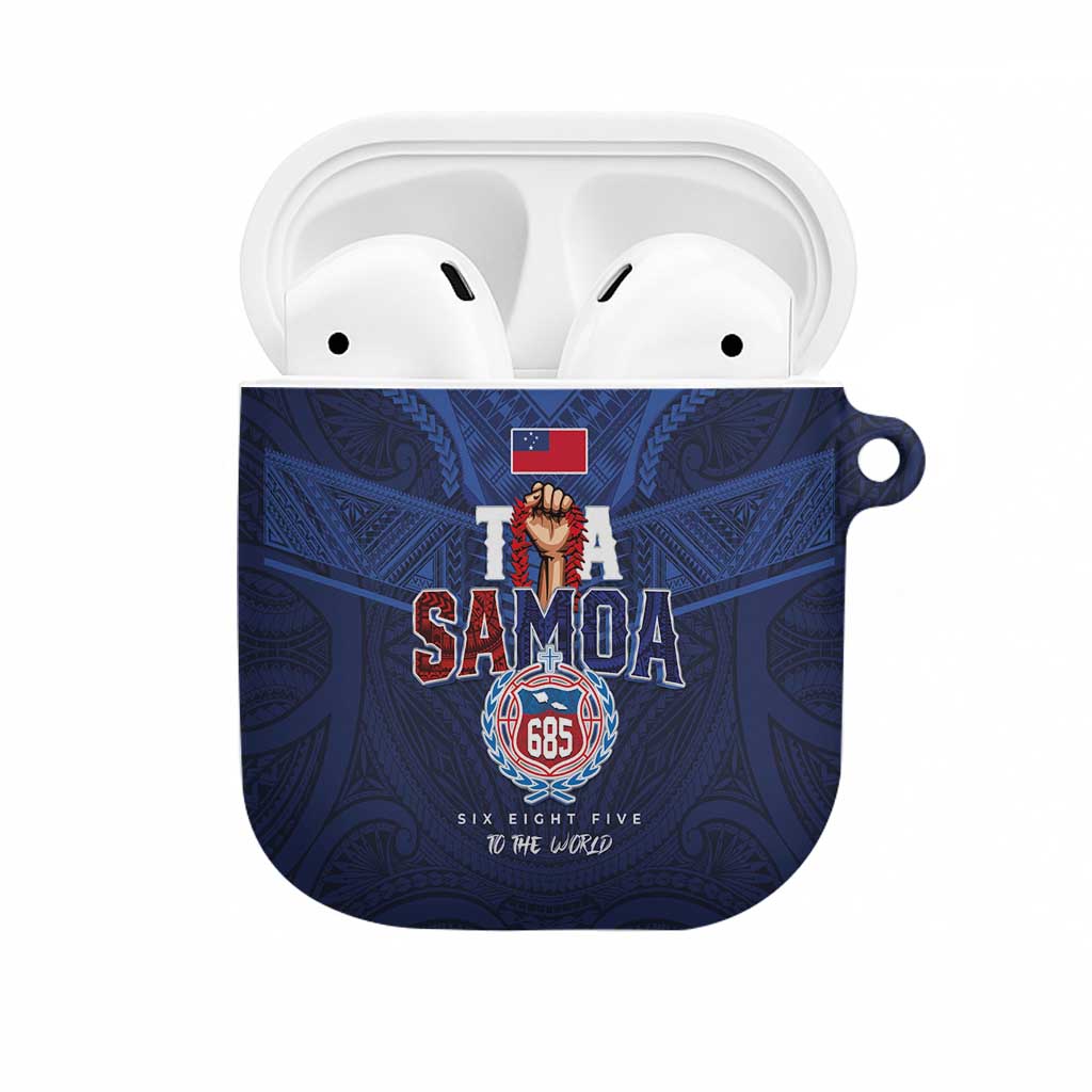 Rugby Toa Samoa AirPods Case Champions Six Eight Five LT03 Blue - Polynesian Pride