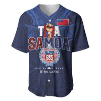 Custom Rugby Toa Samoa Baseball Jersey Champions Six Eight Five LT03 Blue - Polynesian Pride