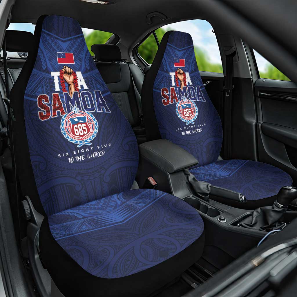 Rugby Toa Samoa Car Seat Cover Champions Six Eight Five LT03 One Size Blue - Polynesian Pride
