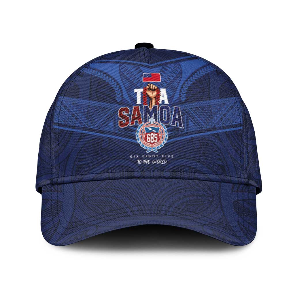 Toa Samoa Rugby Classic Cap Champions Six Eight Five LT03 Universal Fit Blue - Polynesian Pride