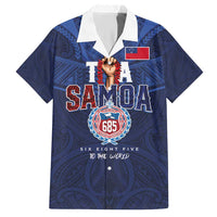 Custom Rugby Toa Samoa Hawaiian Shirt Champions Six Eight Five LT03 Blue - Polynesian Pride