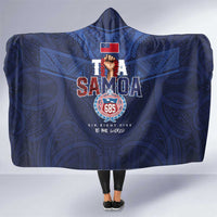 Rugby Toa Samoa Hooded Blanket Champions Six Eight Five LT03 One Size Blue - Polynesian Pride
