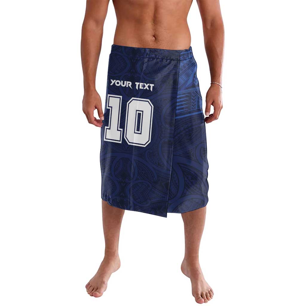 Custom Rugby Toa Samoa Lavalava Champions Six Eight Five LT03 Blue - Polynesian Pride