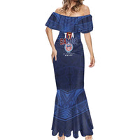 Custom Rugby Toa Samoa Mermaid Dress Champions Six Eight Five LT03 - Polynesian Pride