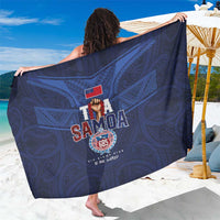 Rugby Toa Samoa Sarong Champions Six Eight Five LT03 One Size 44 x 66 inches Blue - Polynesian Pride