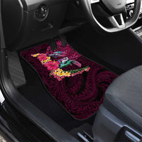 Hawaiian Plumeria and Hibiscus with Turtles Car Mats Polynesian Art Red Color LT03 - Polynesian Pride