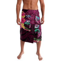 Hawaiian Plumeria and Hibiscus with Turtles Lavalava Polynesian Art Red Color LT03 Red - Polynesian Pride
