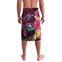 Hawaiian Plumeria and Hibiscus with Turtles Lavalava Polynesian Art Red Color LT03 - Polynesian Pride
