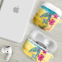 Hawaiian Tropical Plants Turtles AirPods Case Watercolor Style LT03 - Polynesian Pride