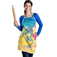 Hawaiian Tropical Plants Turtles Apron Watercolor Style LT03 - Polynesian Pride