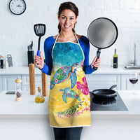 Hawaiian Tropical Plants Turtles Apron Watercolor Style LT03 - Polynesian Pride