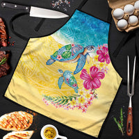 Hawaiian Tropical Plants Turtles Apron Watercolor Style LT03 Multicolor - Polynesian Pride