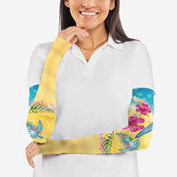 Hawaiian Tropical Plants Turtles Arm Sleeves Watercolor Style LT03 - Polynesian Pride