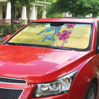 Hawaiian Tropical Plants Turtles Auto Sun Shade Watercolor Style LT03 - Polynesian Pride