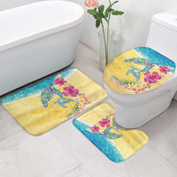 Hawaiian Tropical Plants Turtles Bathroom Set Watercolor Style LT03 - Polynesian Pride
