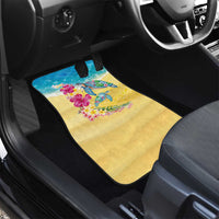 Hawaiian Tropical Plants Turtles Car Mats Watercolor Style LT03 - Polynesian Pride