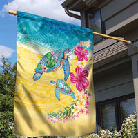 Hawaiian Tropical Plants Turtles Garden Flag Watercolor Style LT03 - Polynesian Pride