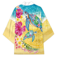 Hawaiian Tropical Plants Turtles Kimono Watercolor Style LT03 - Polynesian Pride