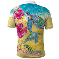Hawaiian Tropical Plants Turtles Polo Shirt Watercolor Style LT03 - Polynesian Pride